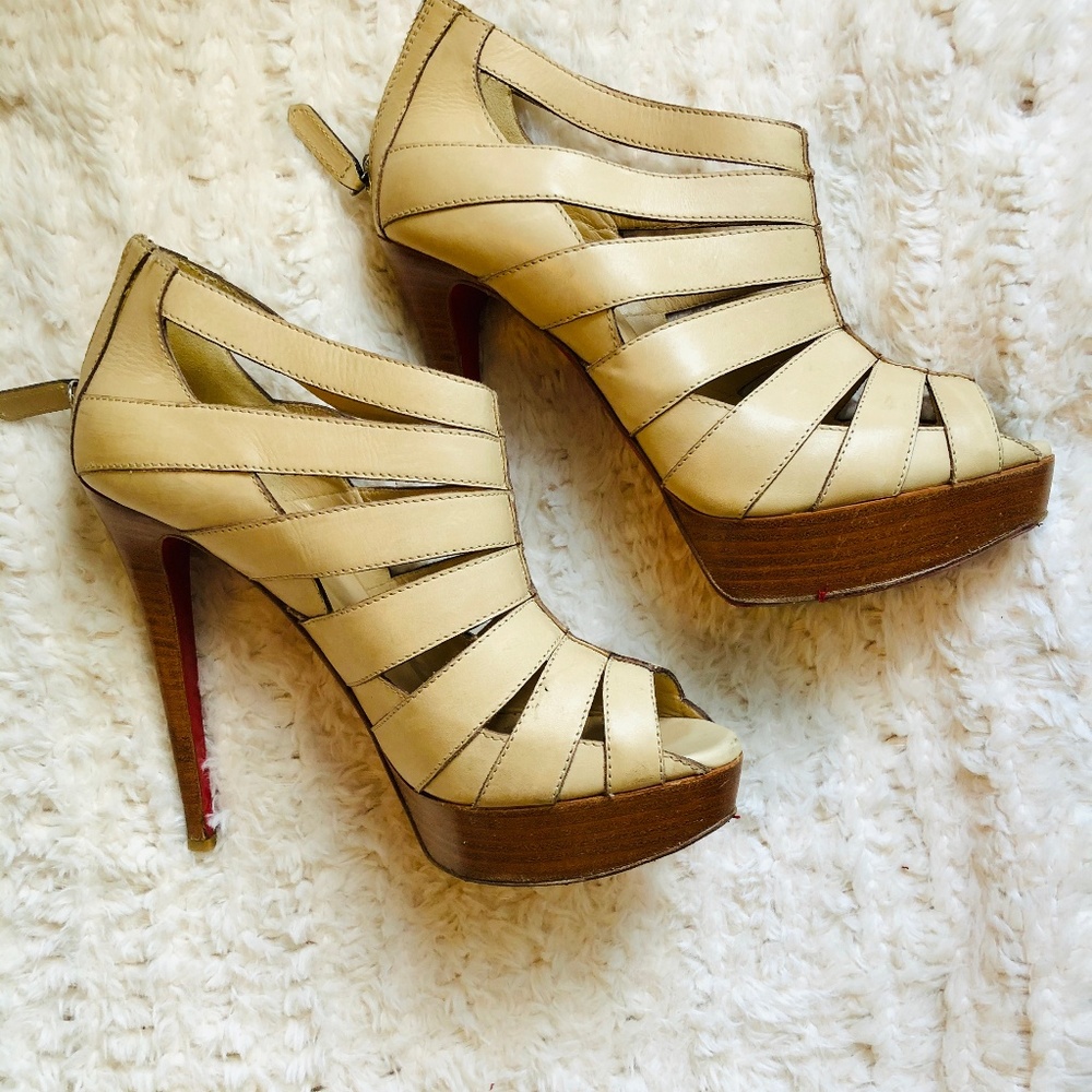 Christian Louboutin Nude Heeled booties Size 40